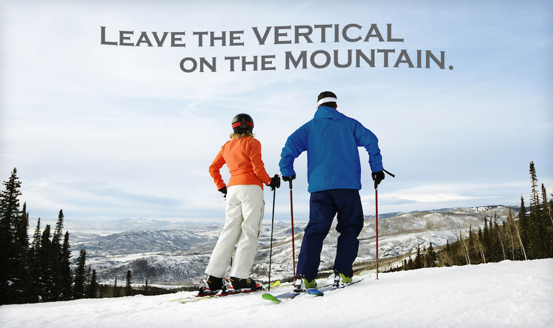 Leave the vertical on the mountain